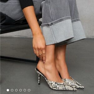 VICI BILLINI COLLAB SNAKE SKIN MULES